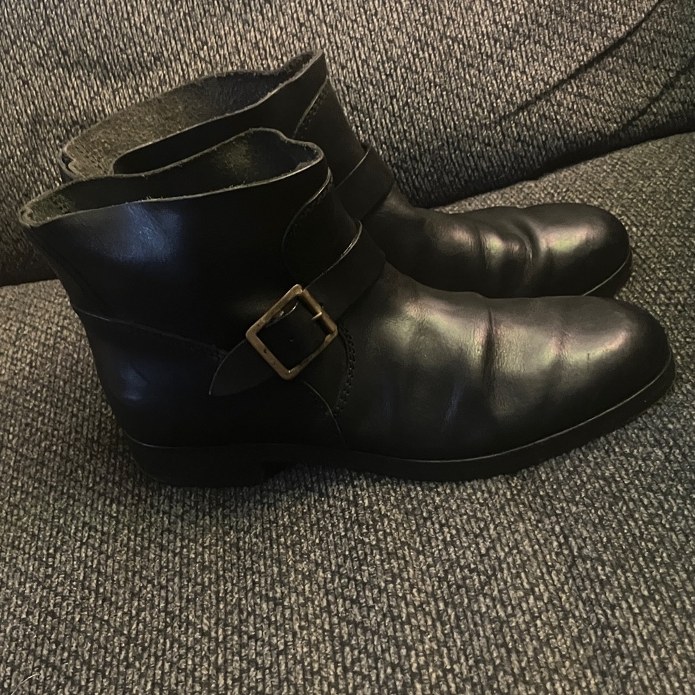 Golden goose leather hobby boot moto/ biker style  black size 40 made in Italy - Picture 2 of 10